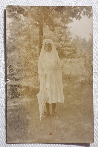 Antique rppc confirmation girl - confirmation,