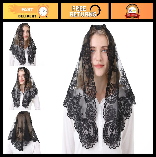 Elegant lace mantilla veil - lace,