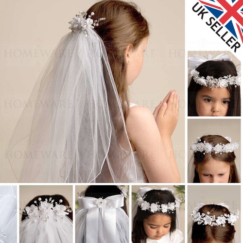 Girls two tier veil first - two,