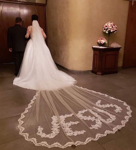 Bridal veil embroidery name - veil,
