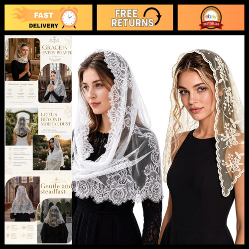 Pack cathedral lace mantilla - lace,