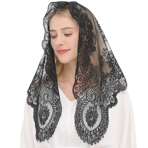 Triangular mantilla lace head - triangular,