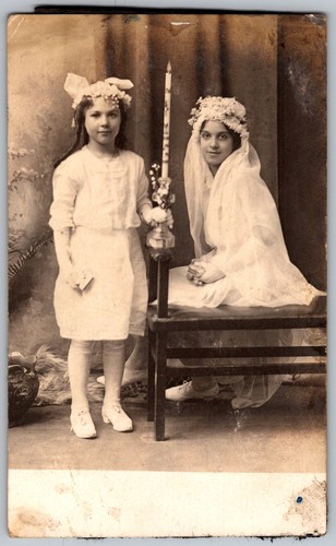 Antique rppc postcard two - antique,